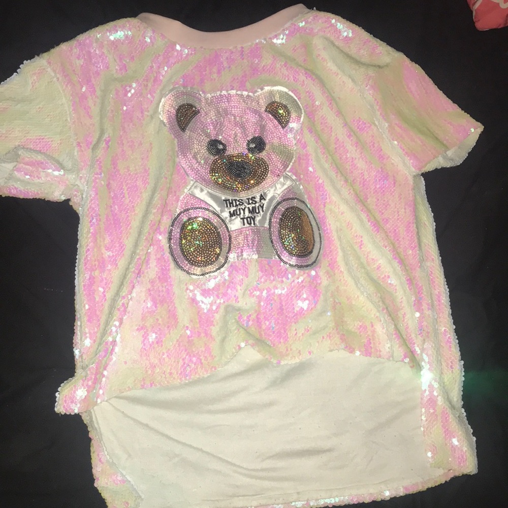 Glitter sequence top